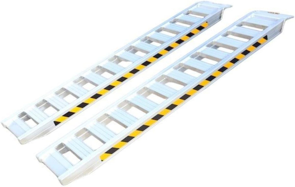 The Ramp People Loading Ramps Pair 3000kg Capacity (2500mm) | Non-folding Portable Aluminium Ramps for Plant Machinery, Diggers, Ride-on Mowers - Vans, Trailers