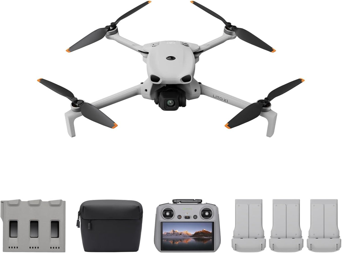 DJI Lito X1 Fly More Combo Plus (DJI RC 2), 4K Camera Drone for Beginners