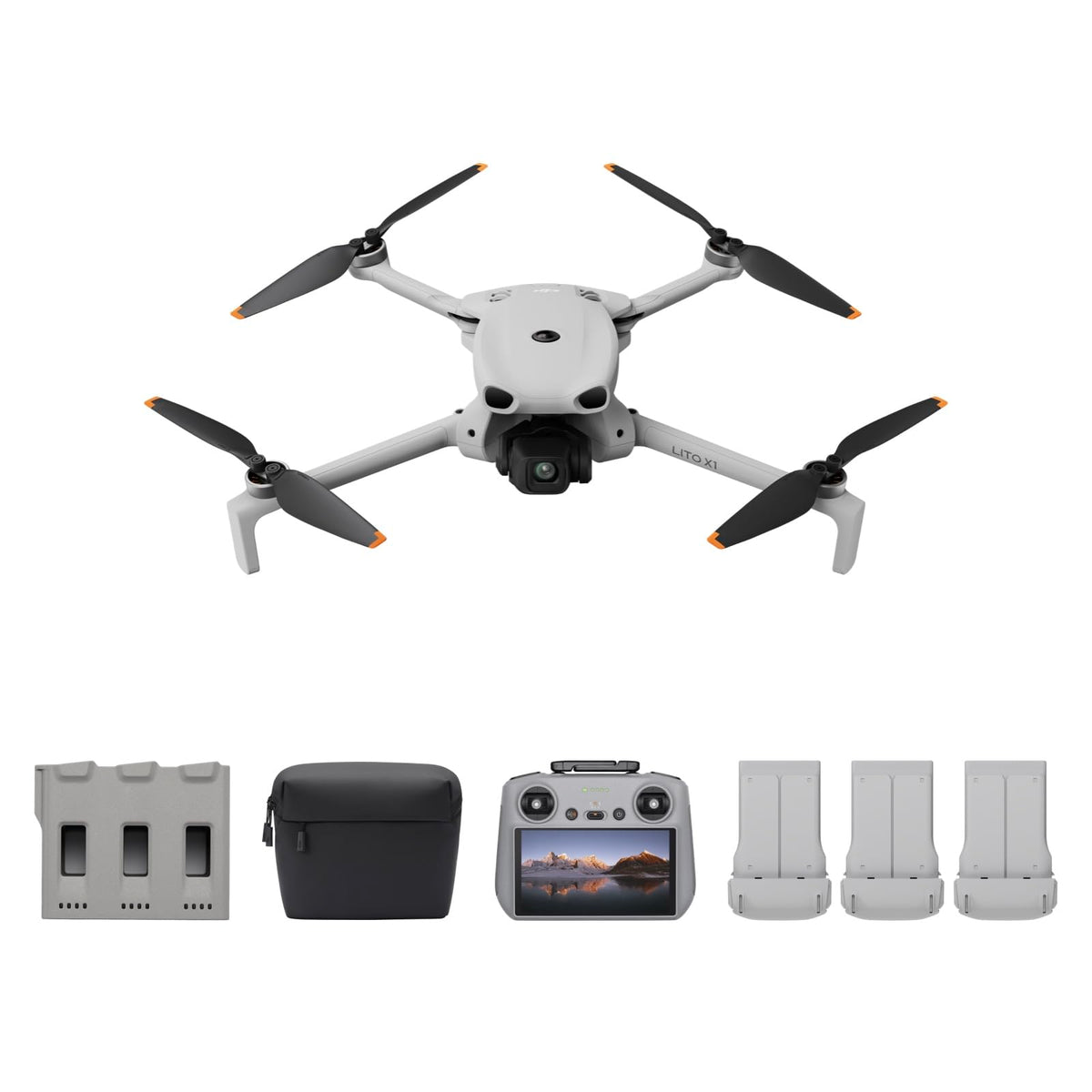 DJI Lito X1 Fly More Combo (DJI RC 2), 4K Camera Drone for Beginners