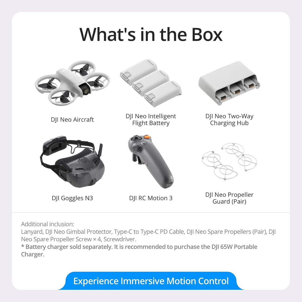 DJI Neo Motion Fly More Combo, Mini Drone With 4K UHD Camera for Adults