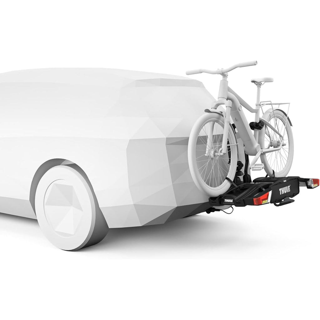 Thule EasyFold XT bike carrier for 2 bikes, black/aluminium towbar