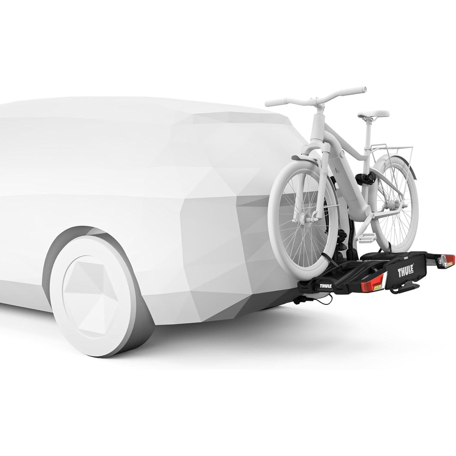 Thule EasyFold XT bike carrier for 2 bikes, black/aluminium towbar