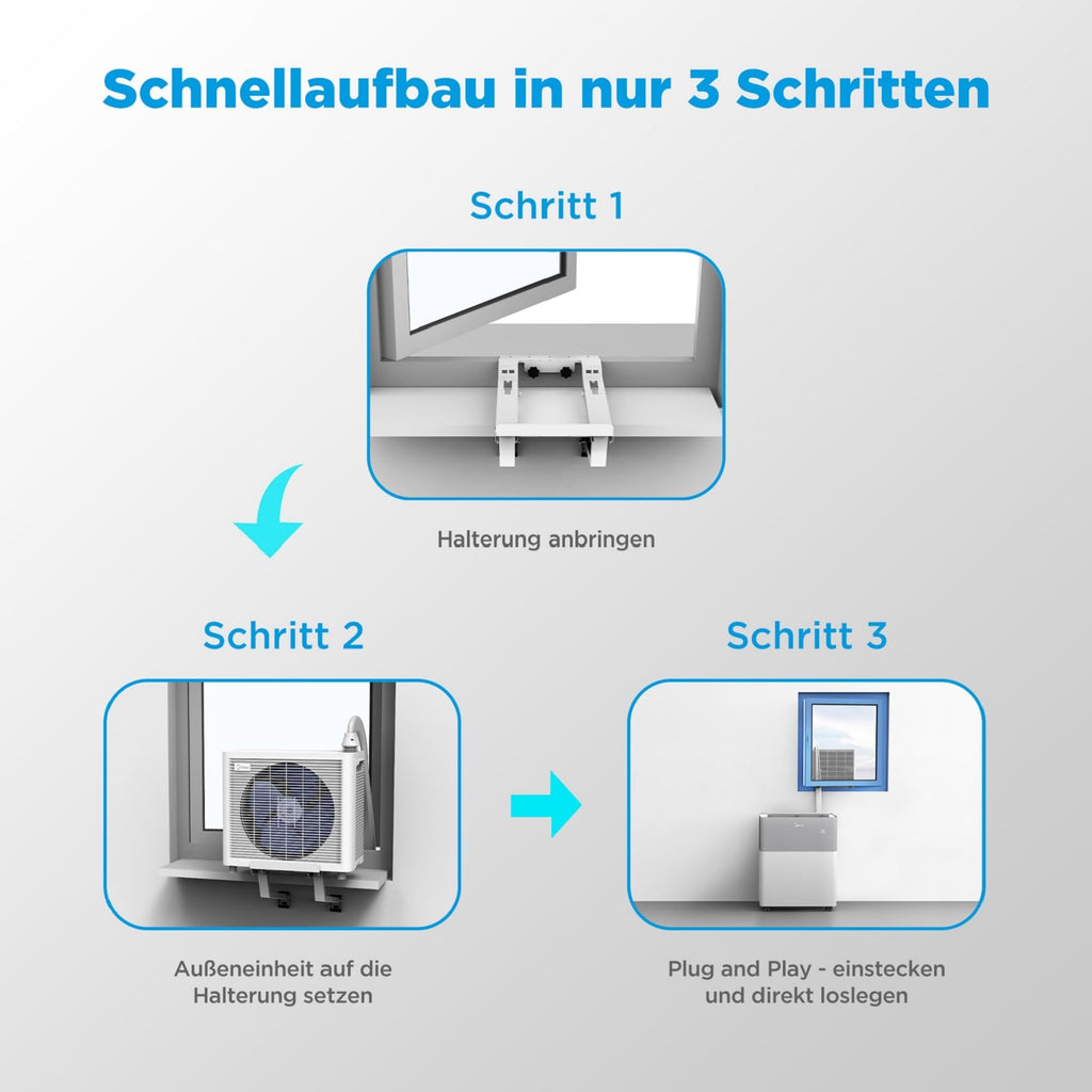 Midea PortaSplit-E Mobile Air Conditioner, Cooling A++/Heating A+