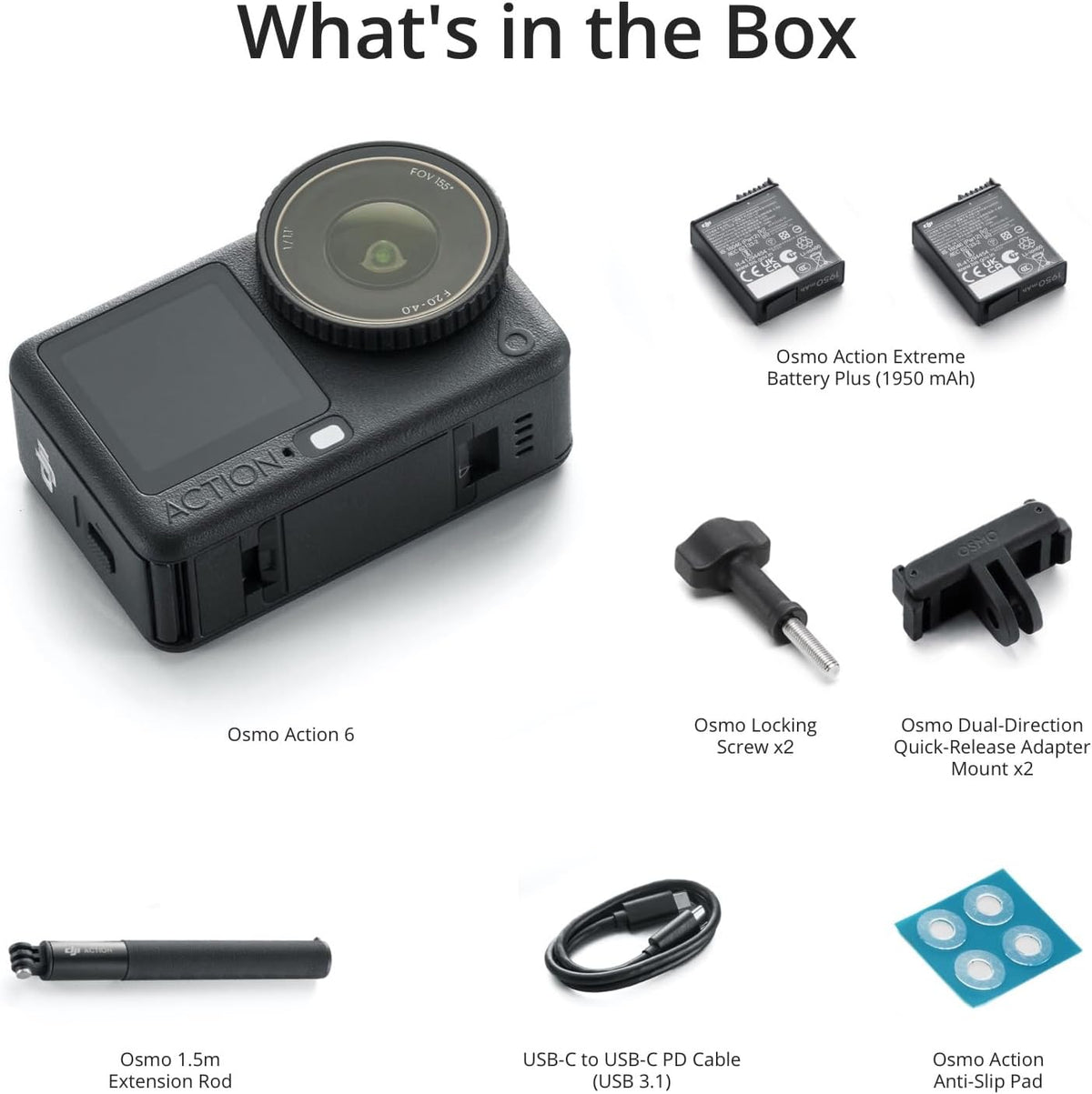 DJI Osmo Action 6 Capture More Combo, 8K Action Camera for Multi Scenarios