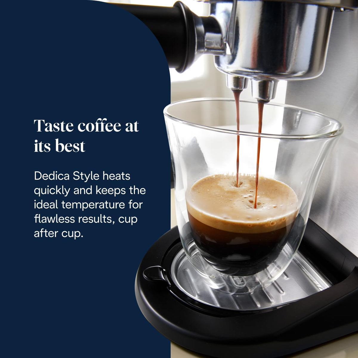 De'Longhi Dedica Style - Manual Espresso Machine Manual Milk Frother Metal