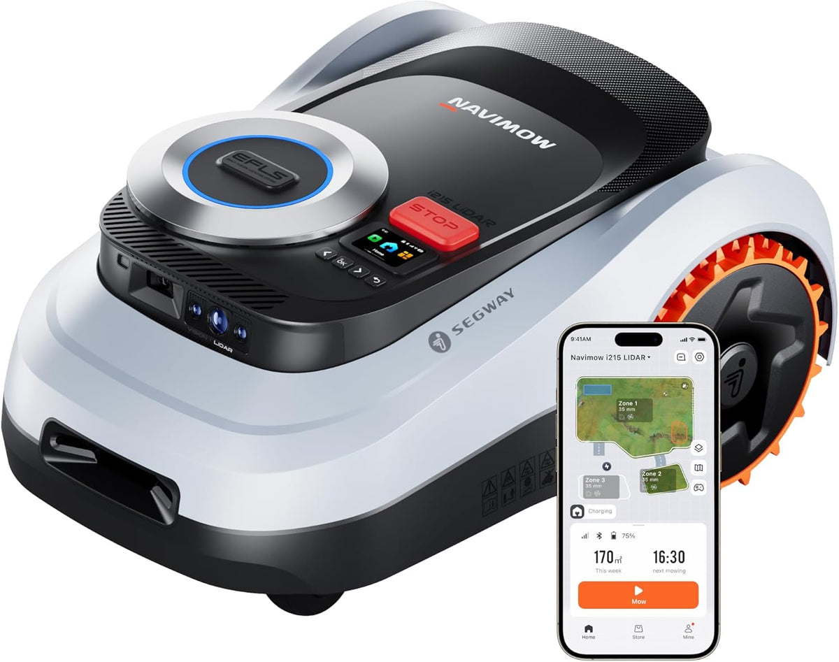 Segway Navimow i215 LiDAR Robotic Lawn Mower without Boundary, Rec. 1500 m²