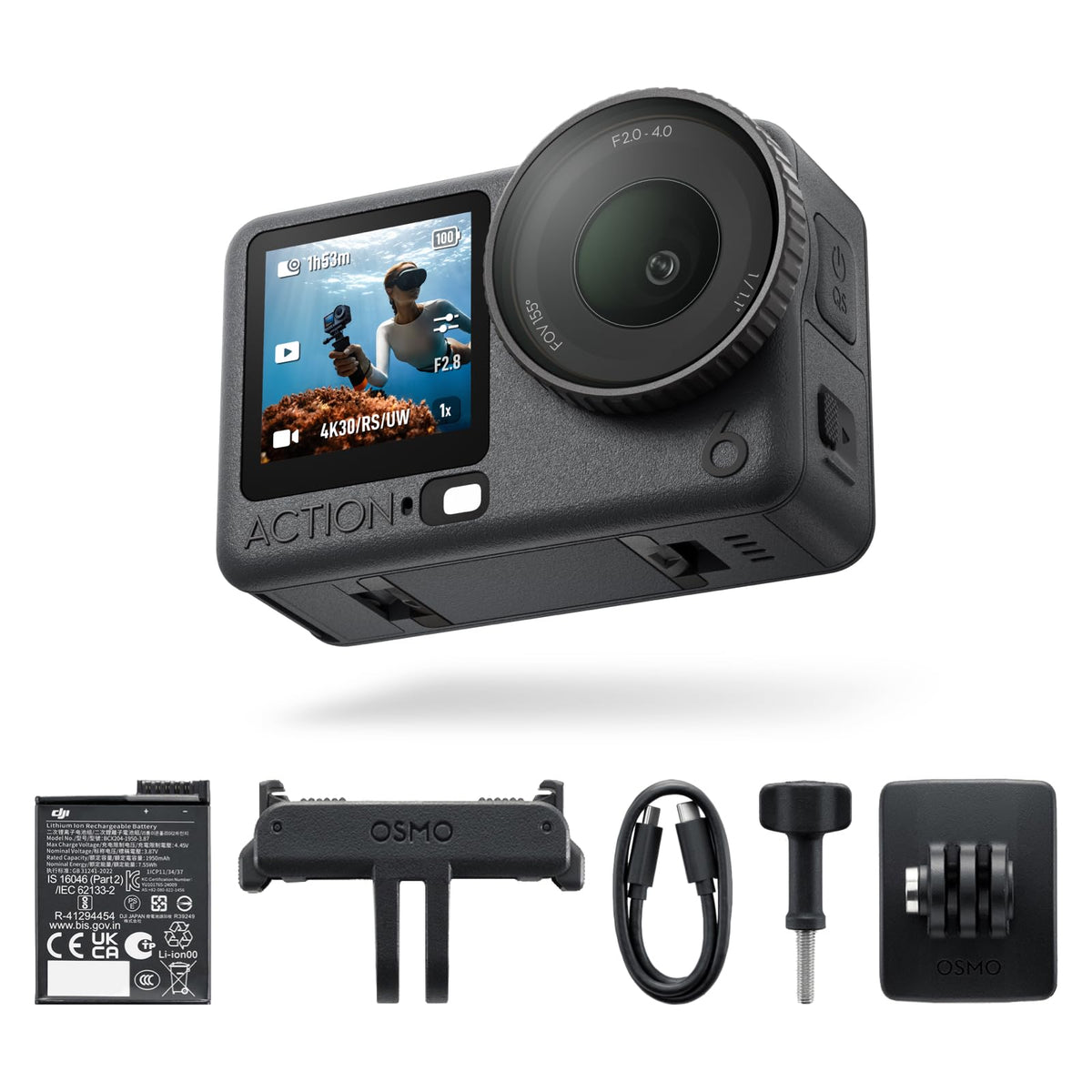 DJI Osmo Action 6 Standard Combo, 8K Action Camera for Daily Use