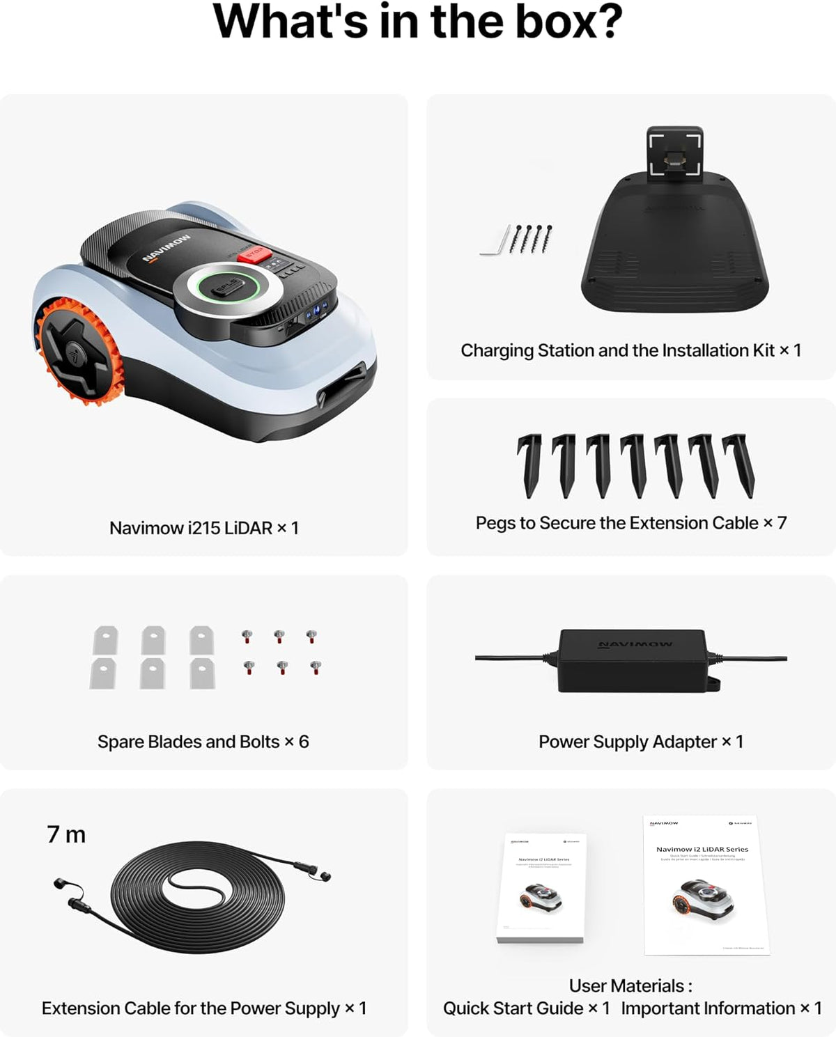 Segway Navimow i215 LiDAR Robotic Lawn Mower without Boundary, Rec. 1500 m²