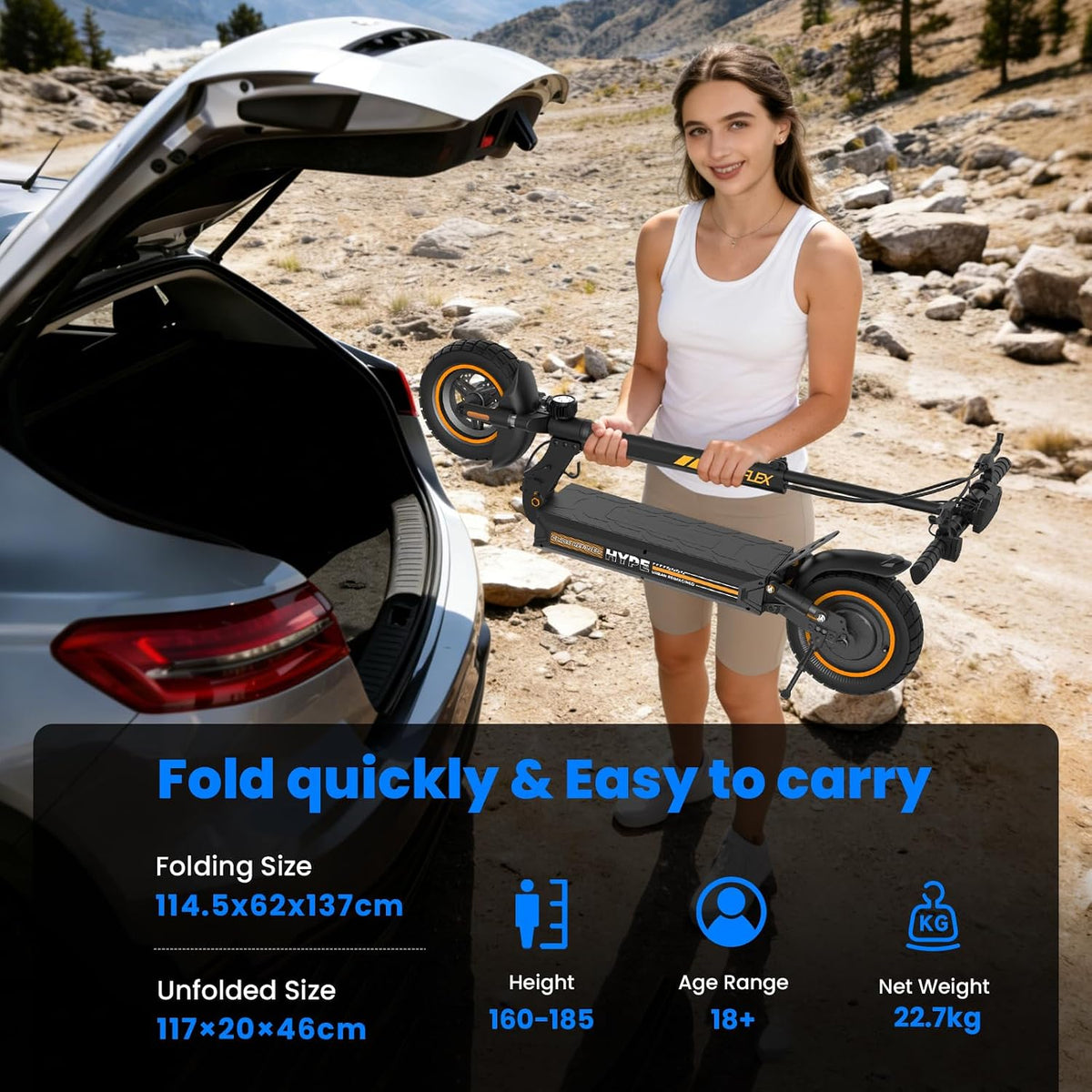 W9 Series Electric Scooter Adult E Scooter Off Road 40km Range