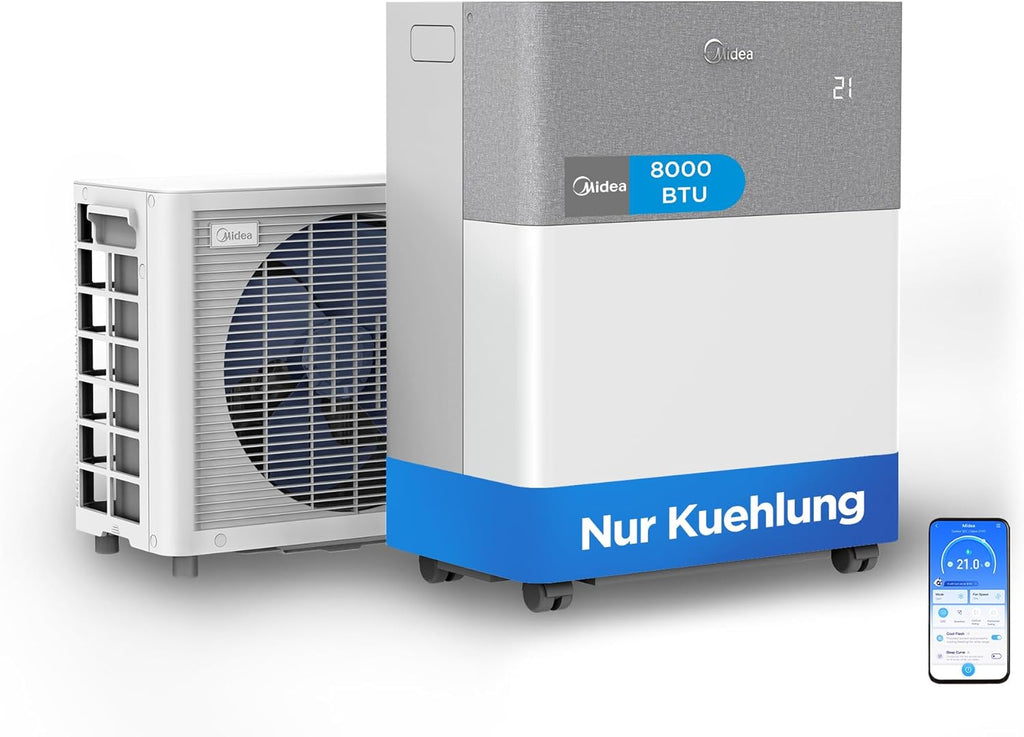 Midea Portasplit Cool Mobile Air Conditioner, cooling only, A++, 8,000 BTU, 2.3 kW
