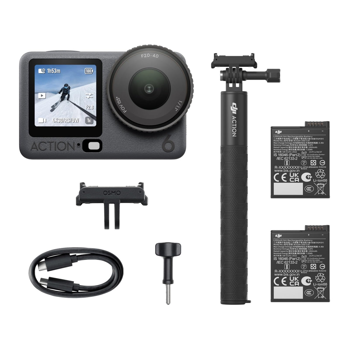 DJI Osmo Action 6 Standard Combo, 8K Action Camera for Daily Use