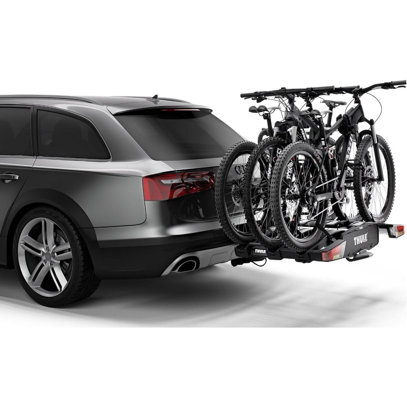 Thule EasyFold XT bike carrier for 2 bikes, black/aluminium towbar