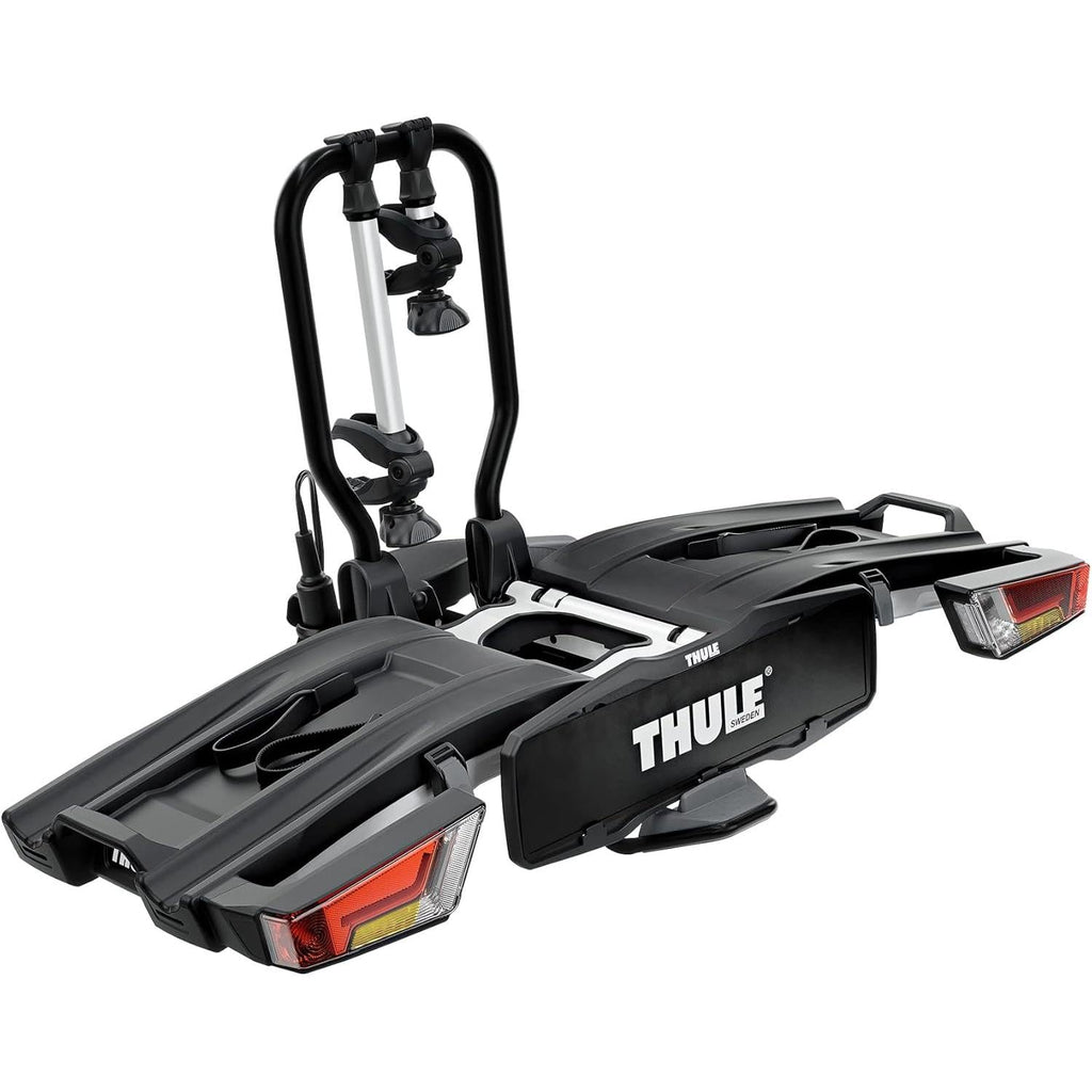 Thule EasyFold XT bike carrier for 2 bikes, black/aluminium towbar