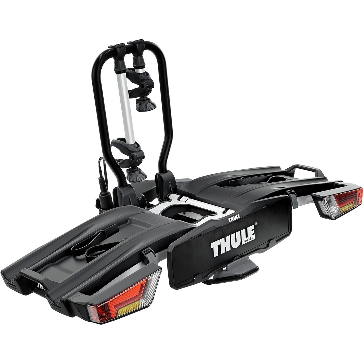 Thule EasyFold XT bike carrier for 2 bikes, black/aluminium towbar
