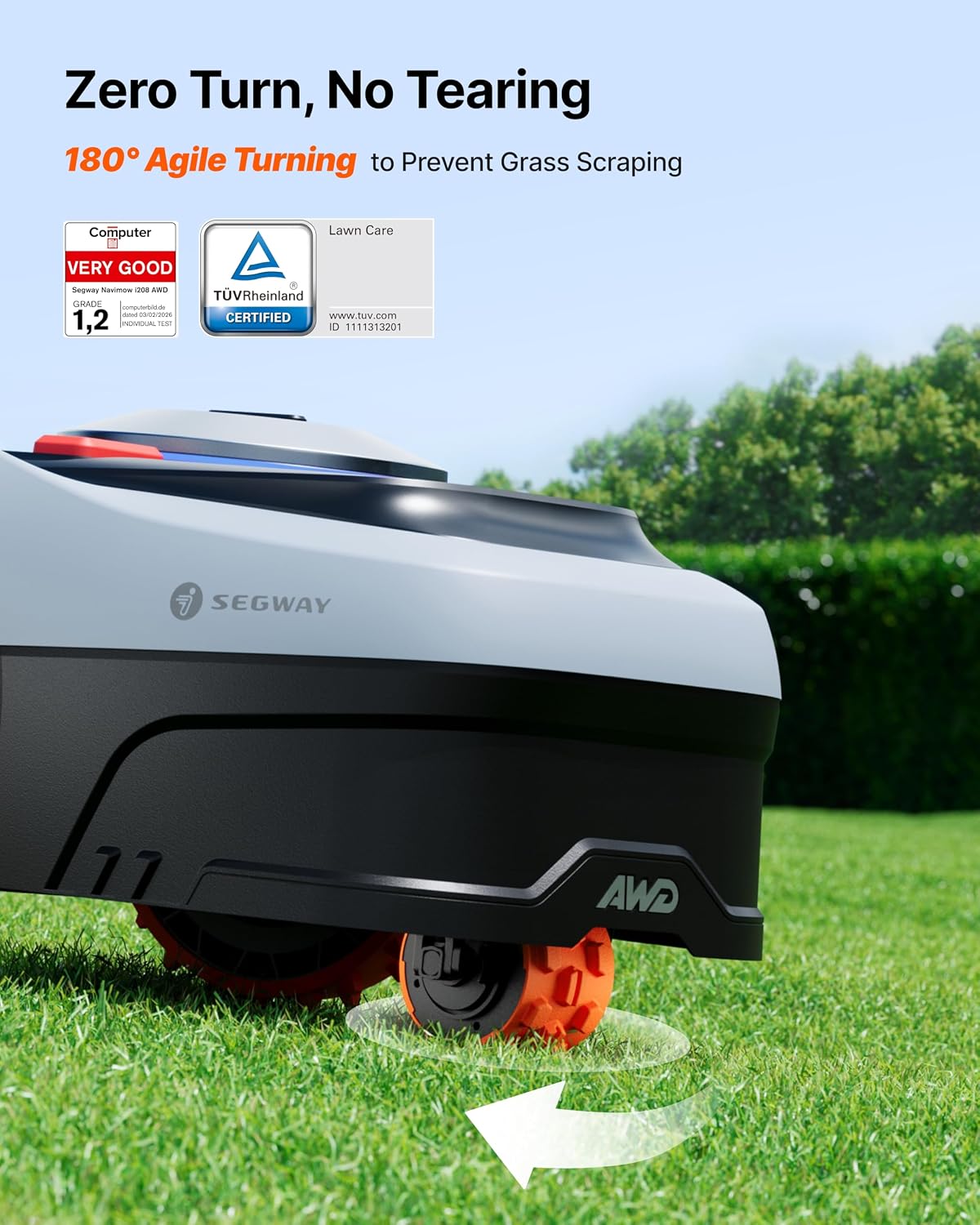 Segway Navimow i208 AWD Robotic Lawn Mower, with Garage S, Rec. 800 m²
