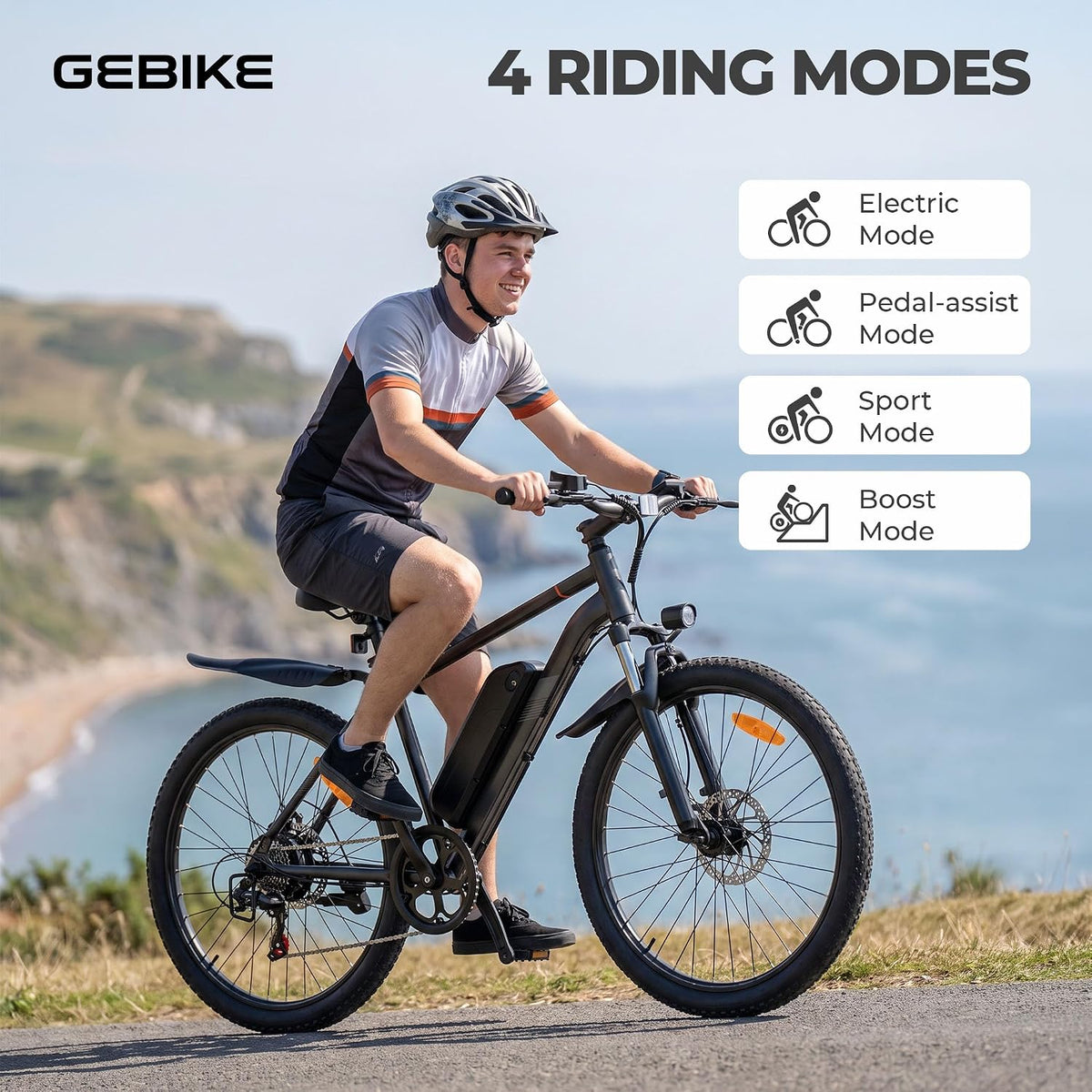 Electric Bike for Adults, 26" Ebike with 36V 13Ah Battery, Up to 90KM Range