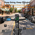 Finbike 26in Electric Bikes for Adults, 100KM Range, APP and USB Charging