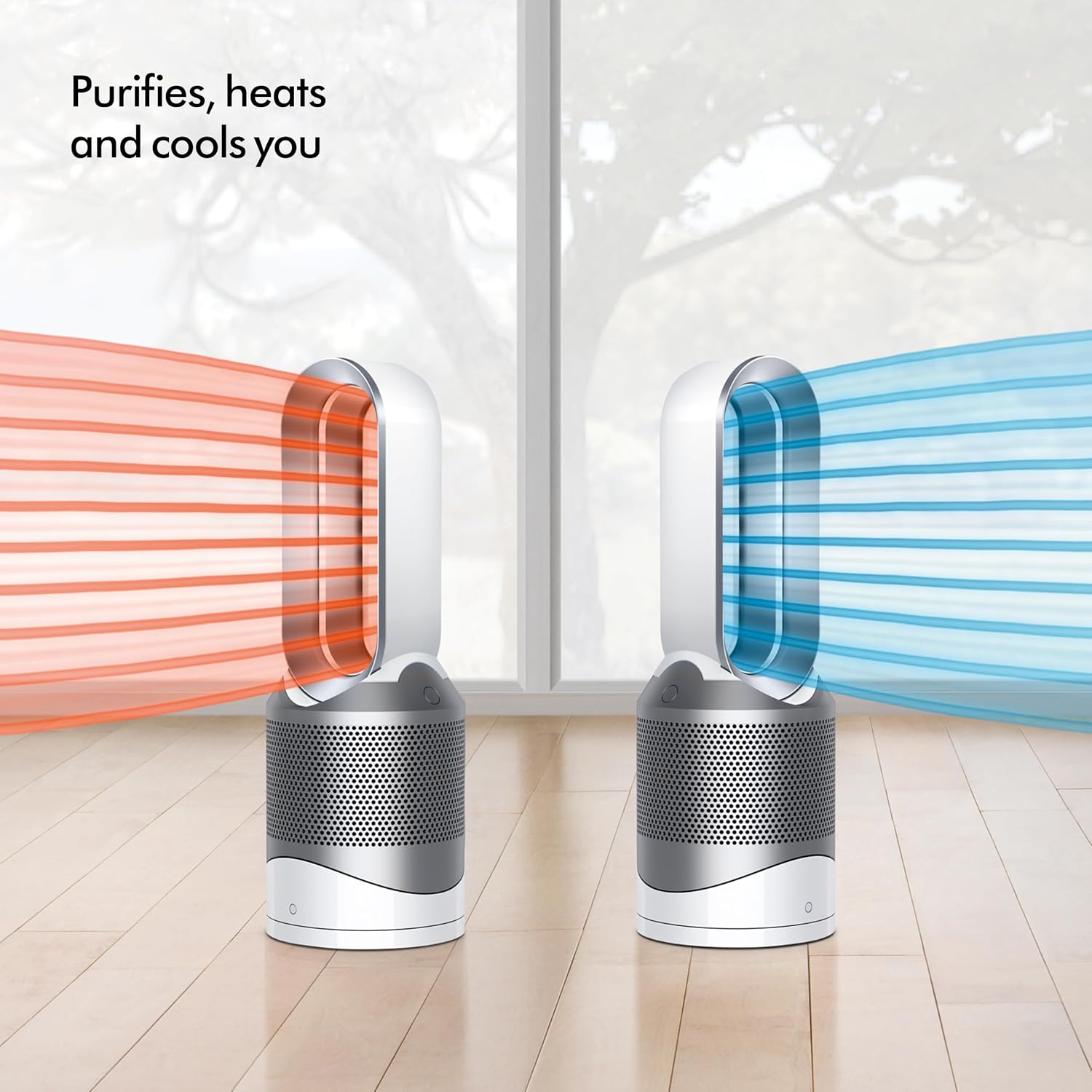 Dyson Pure Hot + Cool™ Purifier Heater | Heats and Cools Year Round, Two Powerful Airflow Modes, Magnetic Remote Control