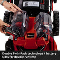 Einhell Cordless Lawnmower 47cm with Battery (x4) and Twin-Charger (x2) 36V