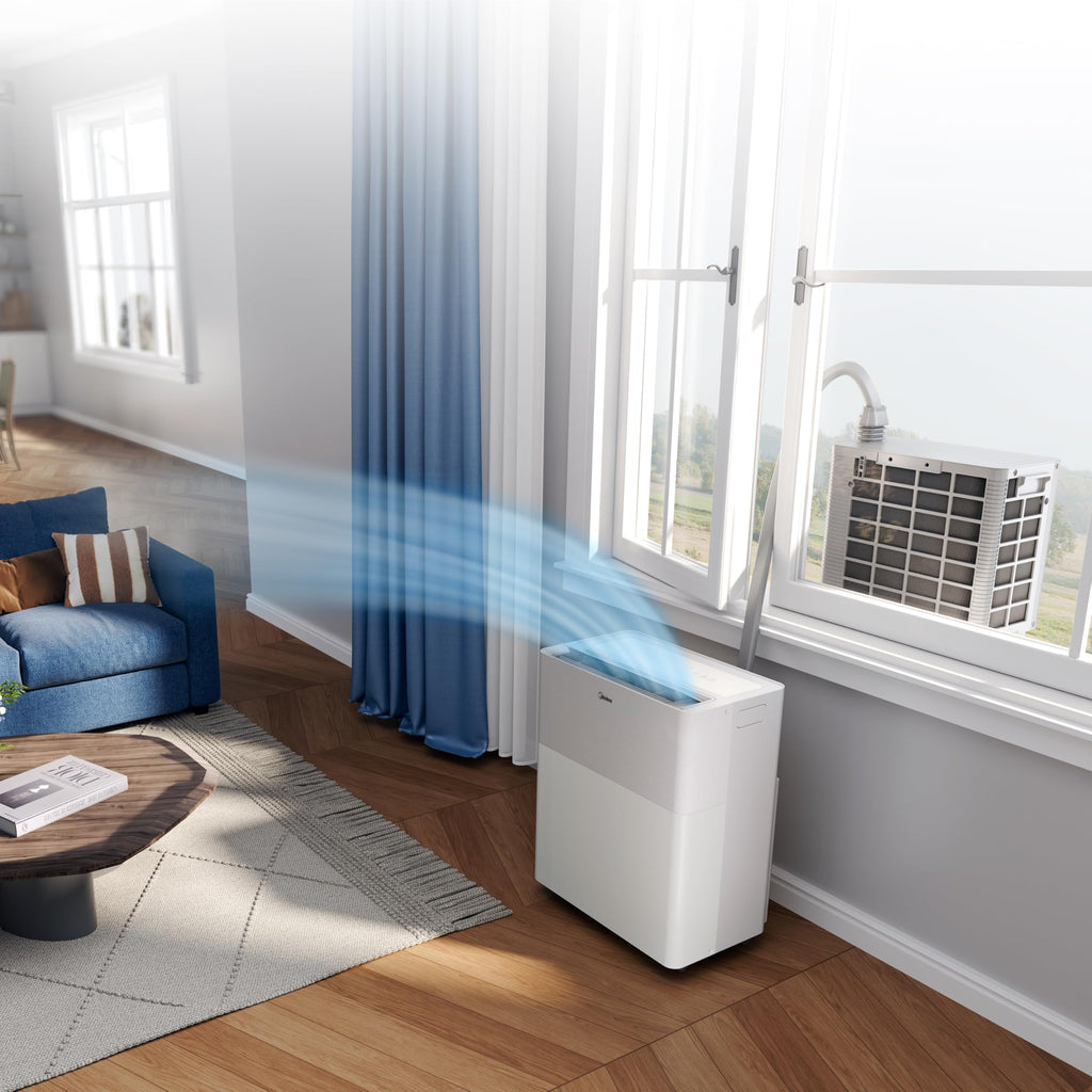 Midea PortaSplit-E Mobile Air Conditioner, Cooling A++/Heating A+