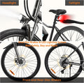 Finbike 26in Electric Bikes for Adults, 100KM Range, APP and USB Charging