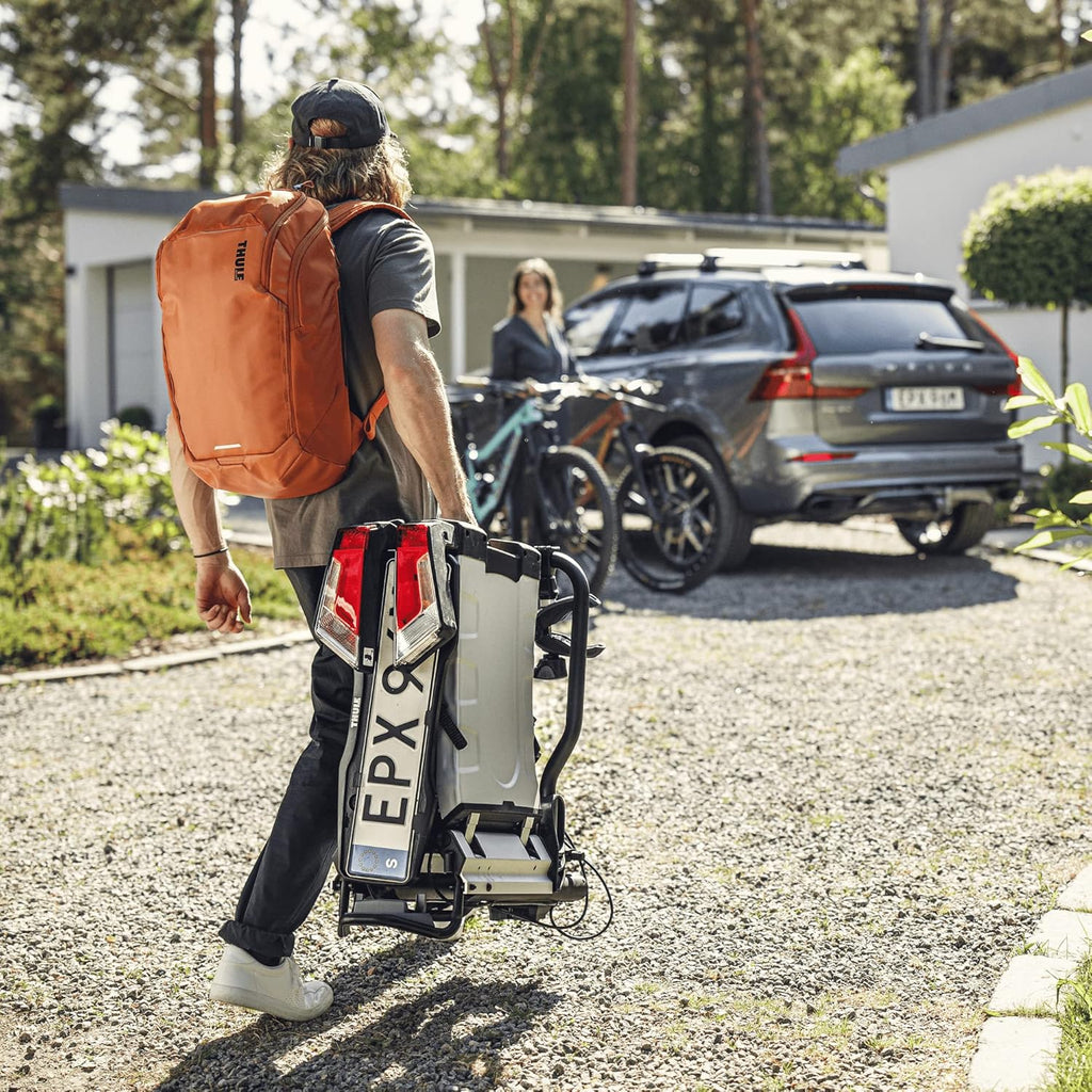 Thule EasyFold XT bike carrier for 2 bikes, black/aluminium towbar